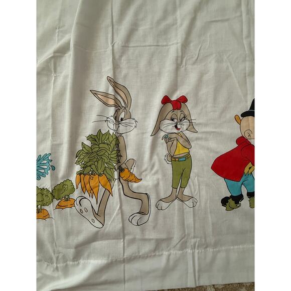 Looney Toons Vintage Burlington House Gold Star White Bed Sheets Size 63 x 104 - Picture 10 of 10